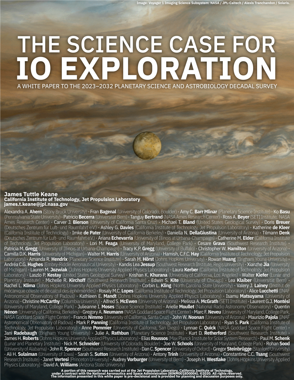 The Science Case for Io Exploration P.0/7