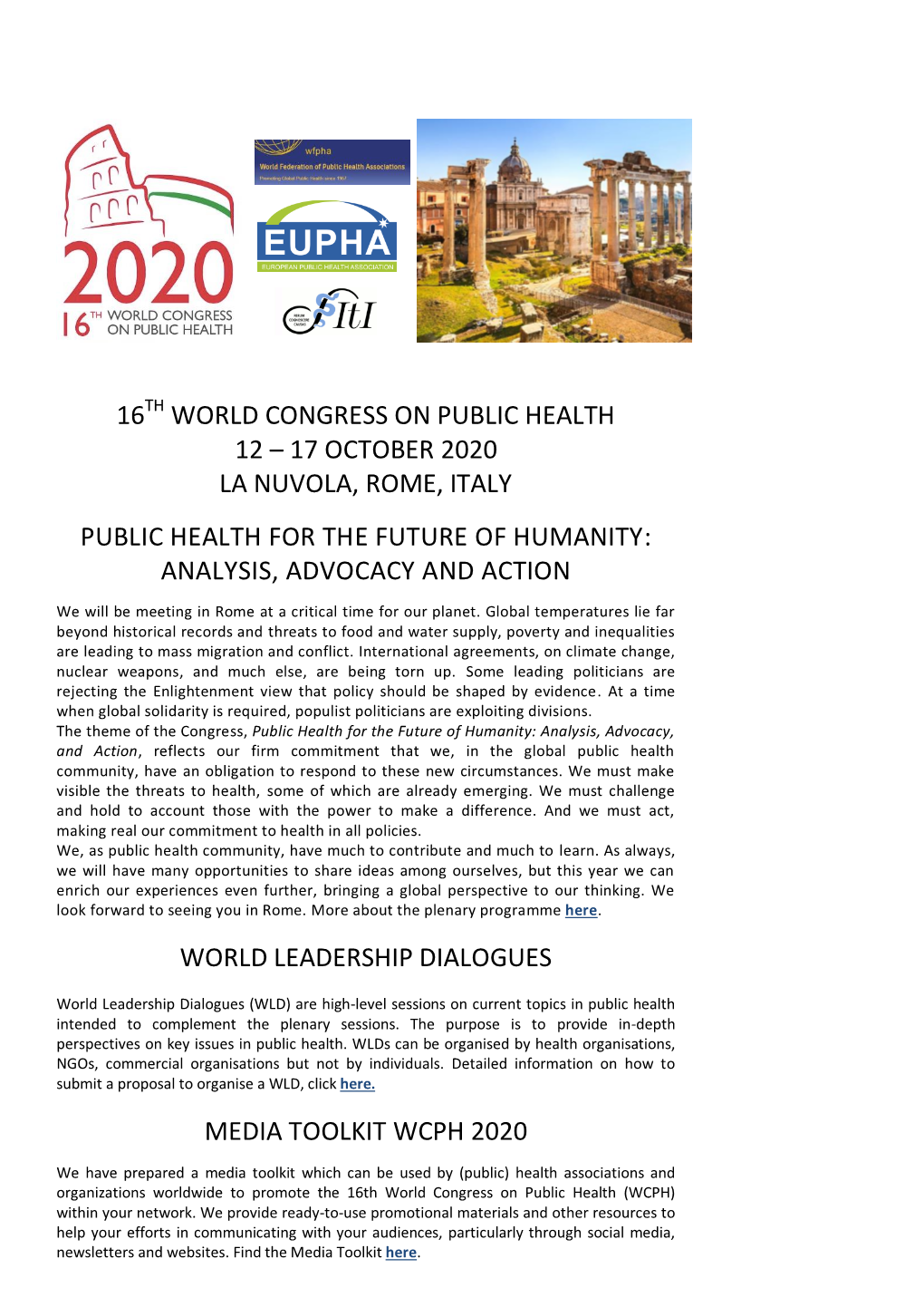 17 October 2020 La Nuvola, Rome, Italy Public Health