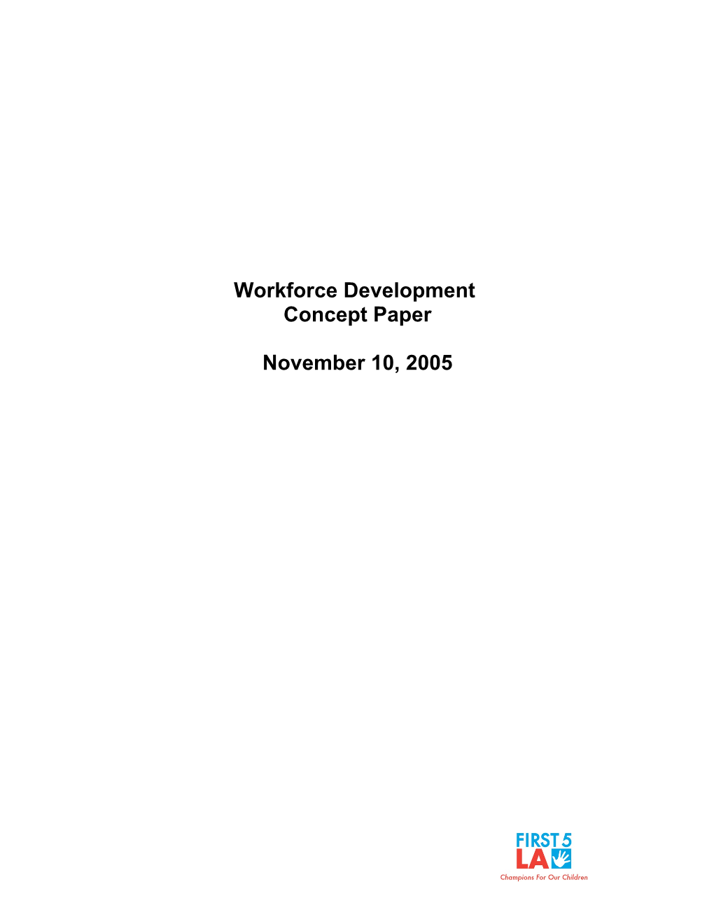 Workforce/Professional Development