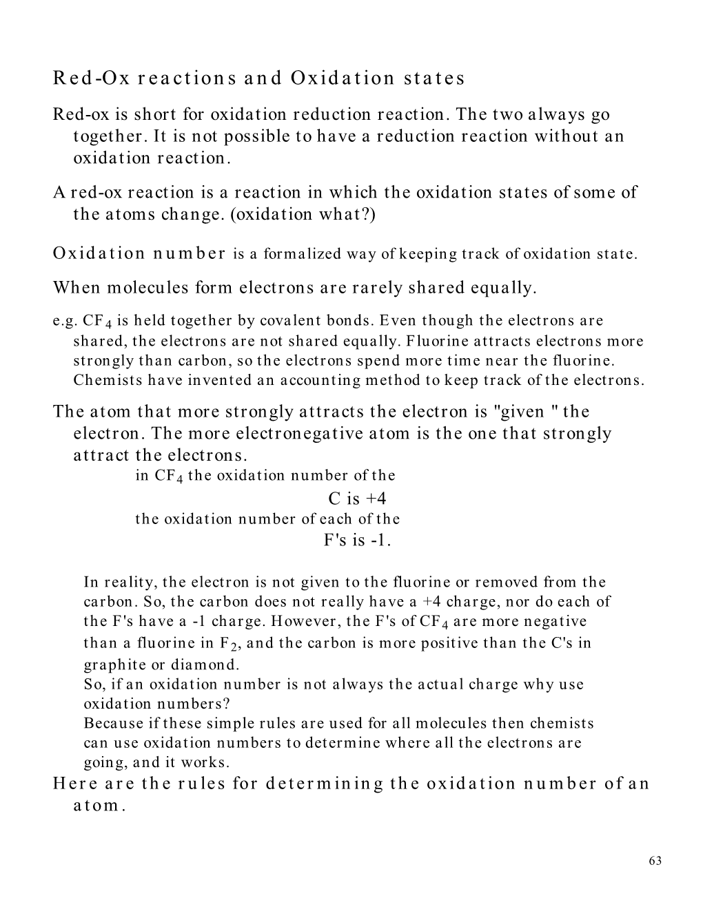 Red-Ox Reactions and Oxidation States Red-Ox Is Short for Oxidation Reduction Reaction