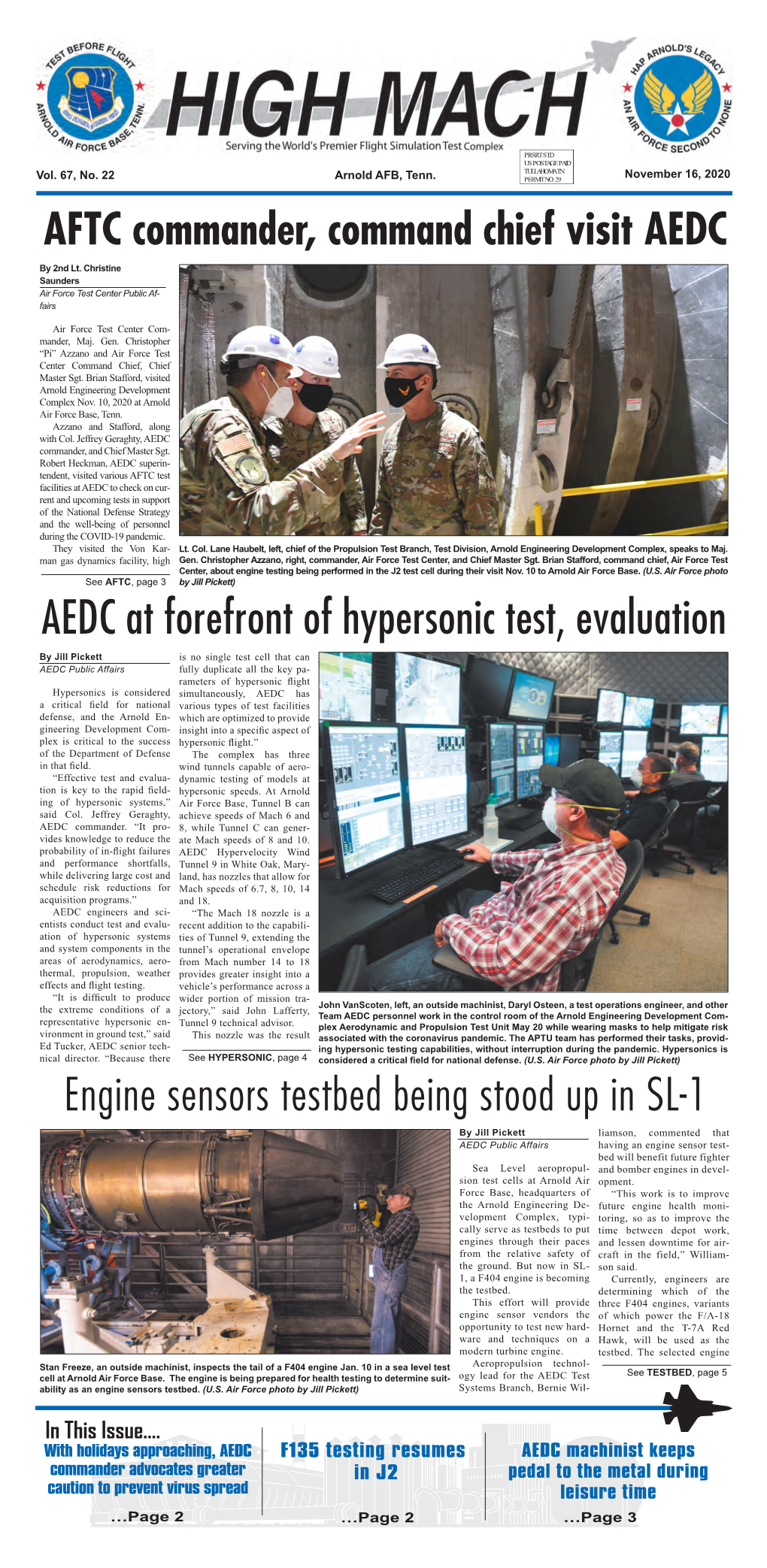 AEDC at Forefront of Hypersonic Test, Evaluation