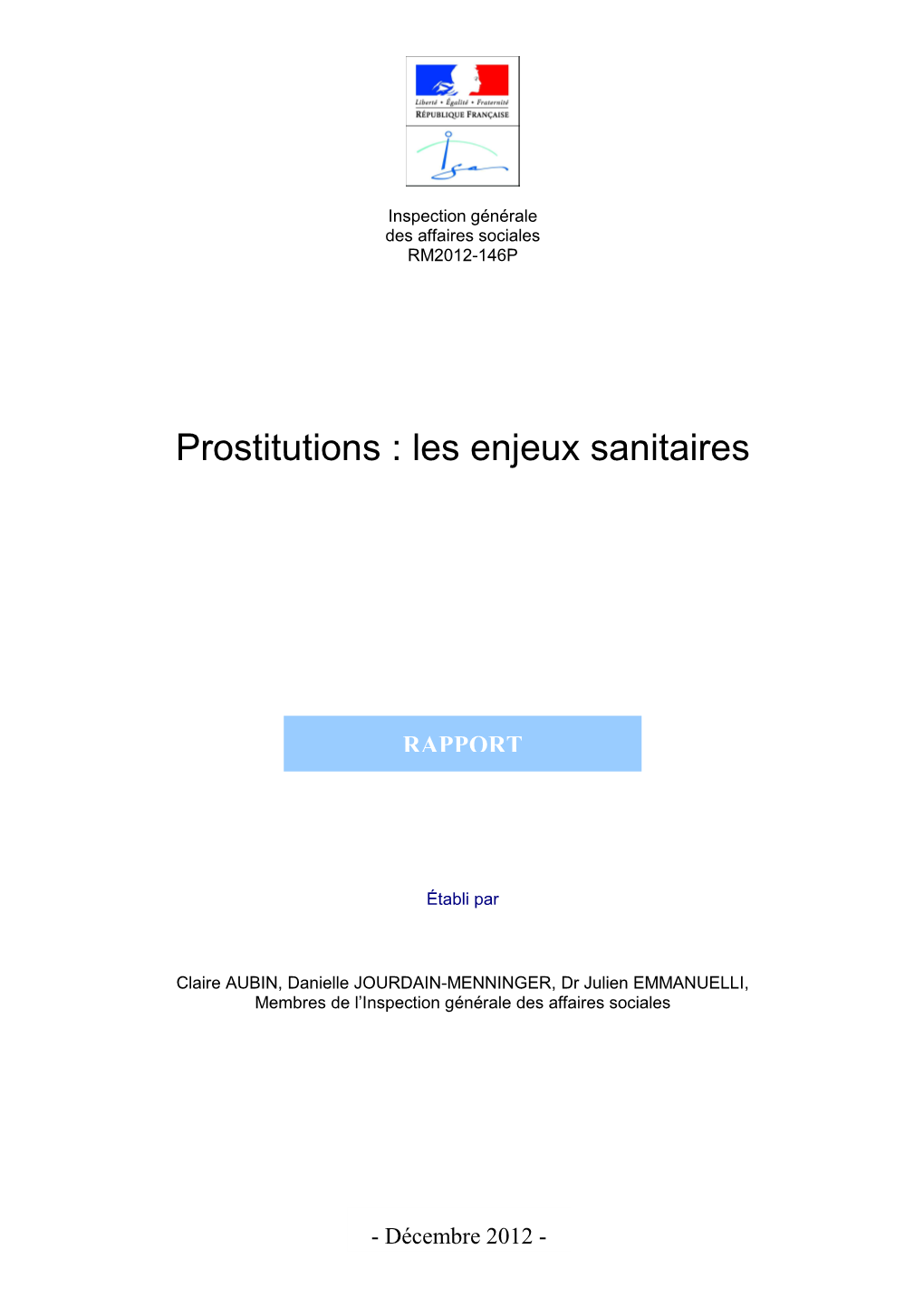 RM2012-146P Sdr Santé Et Prostitutions