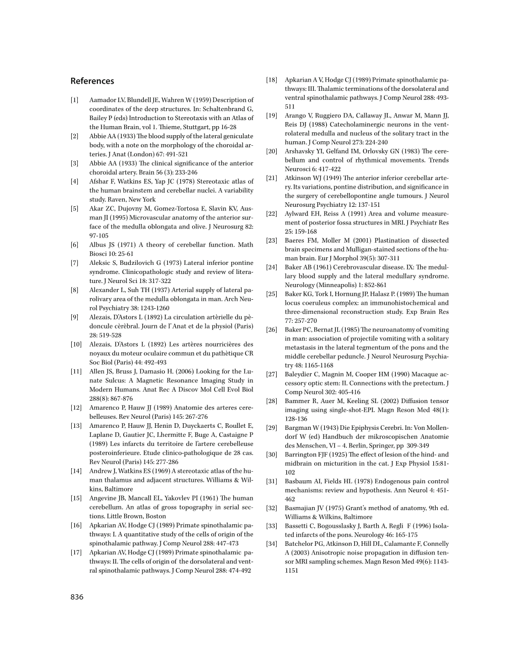 References [18] Apkarian a V, Hodge CJ (1989) Primate Spinothalamic Pa- Thways: III