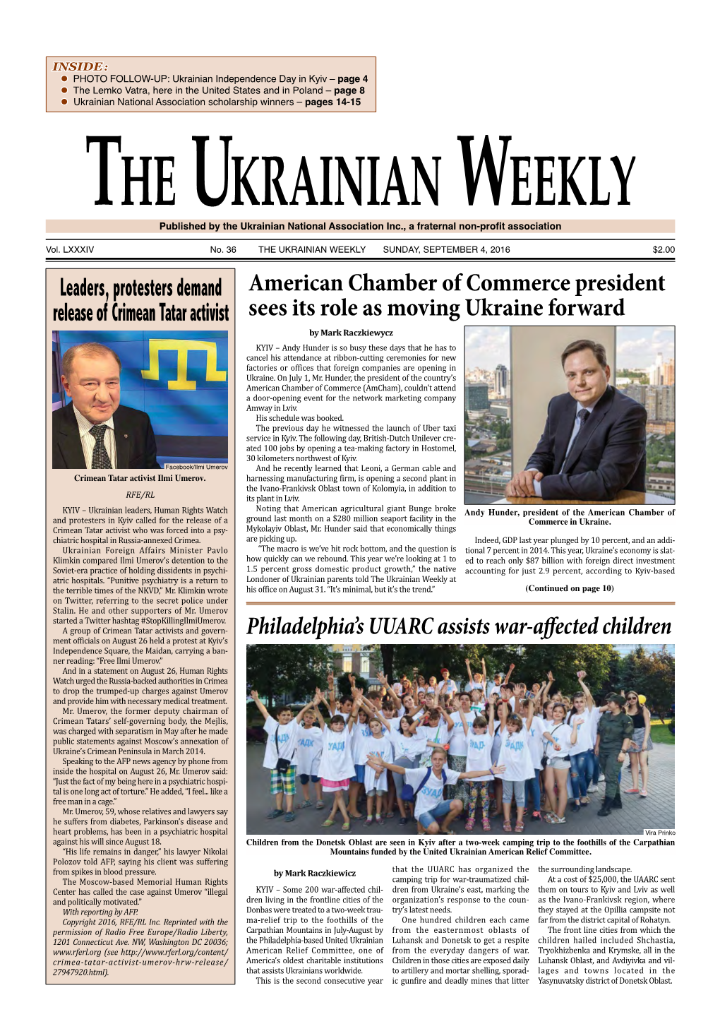 The Ukrainian Weekly, 2016