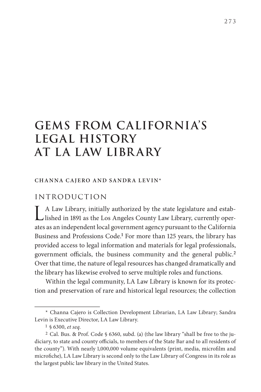 Gems from California's Legal History at La Law Library