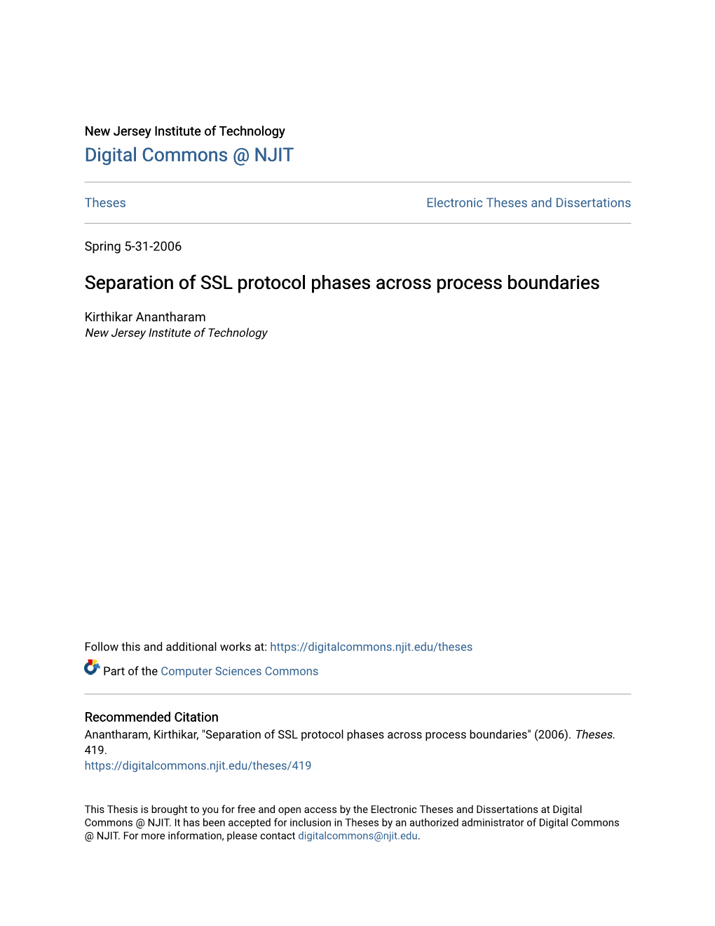 Separation of SSL Protocol Phases Across Process Boundaries