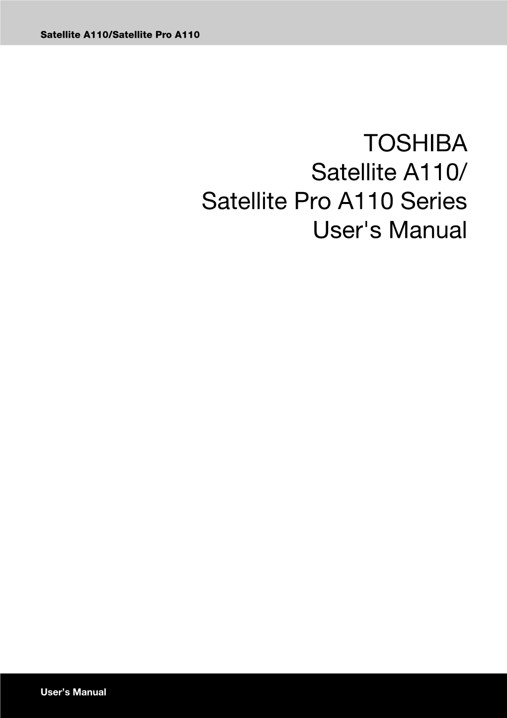 Satellite A110-A115 User's Manual