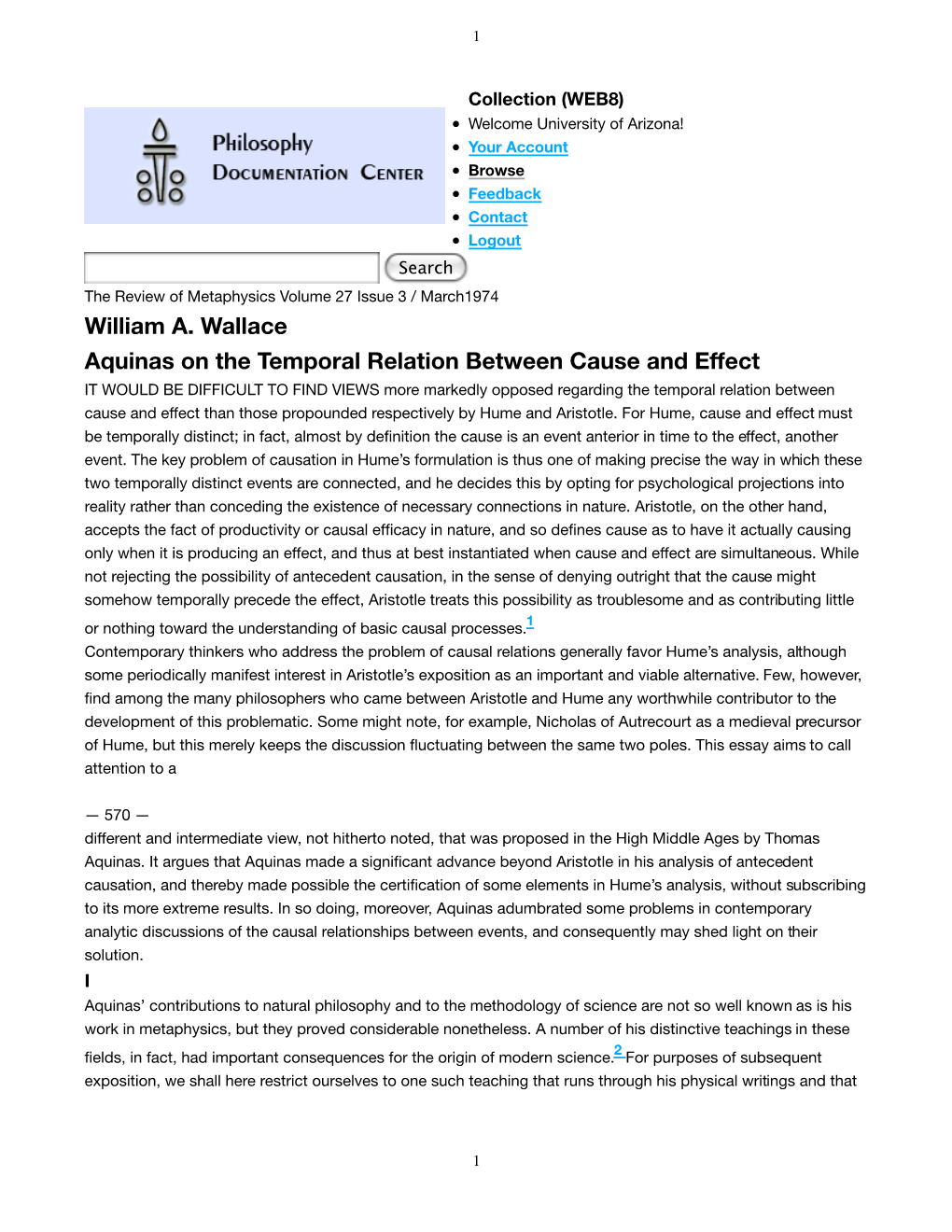 Aquinas on the Temporal Relation Between Cause and Effect