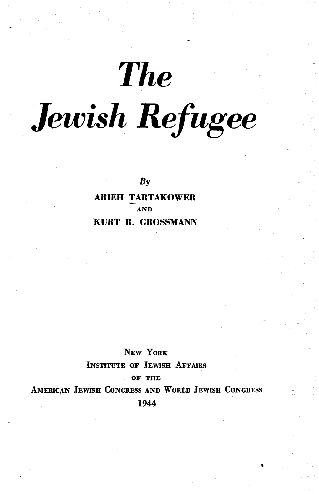 The Jewish Refugee