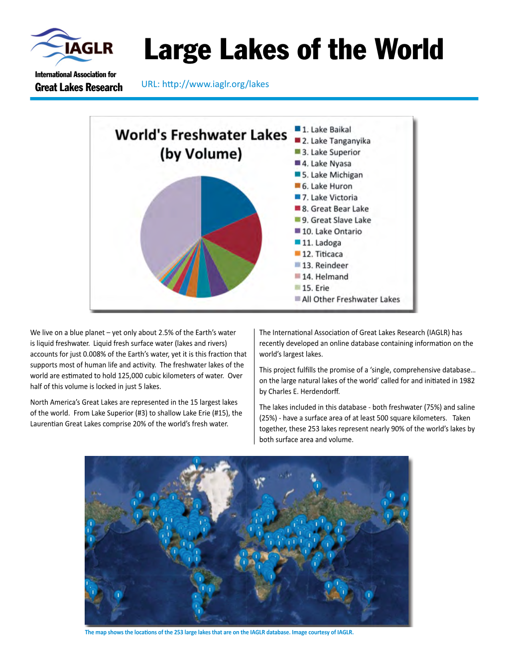 Large Lakes of the World International Association for Great Lakes Research URL