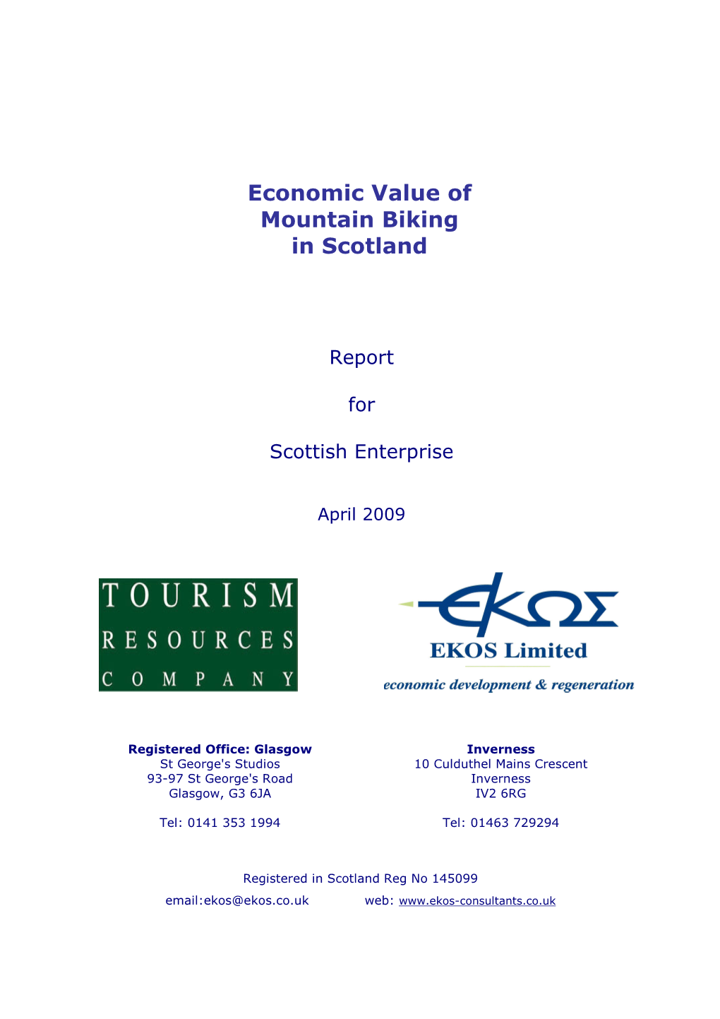 Economic Value of Mountain Biking in Scotland