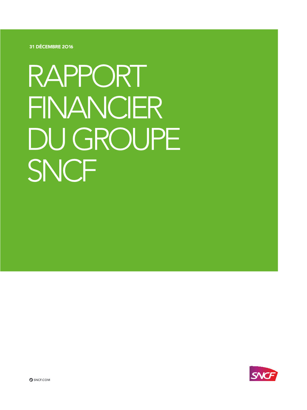 Rapport Financier Du Groupe Sncf