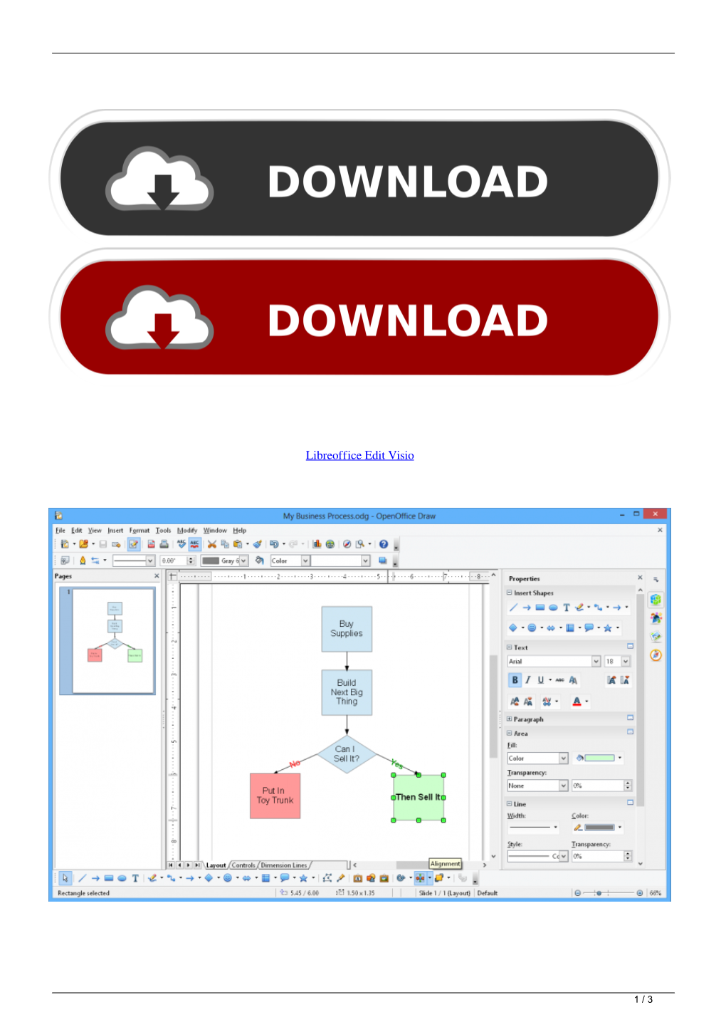 Libreoffice Edit Visio