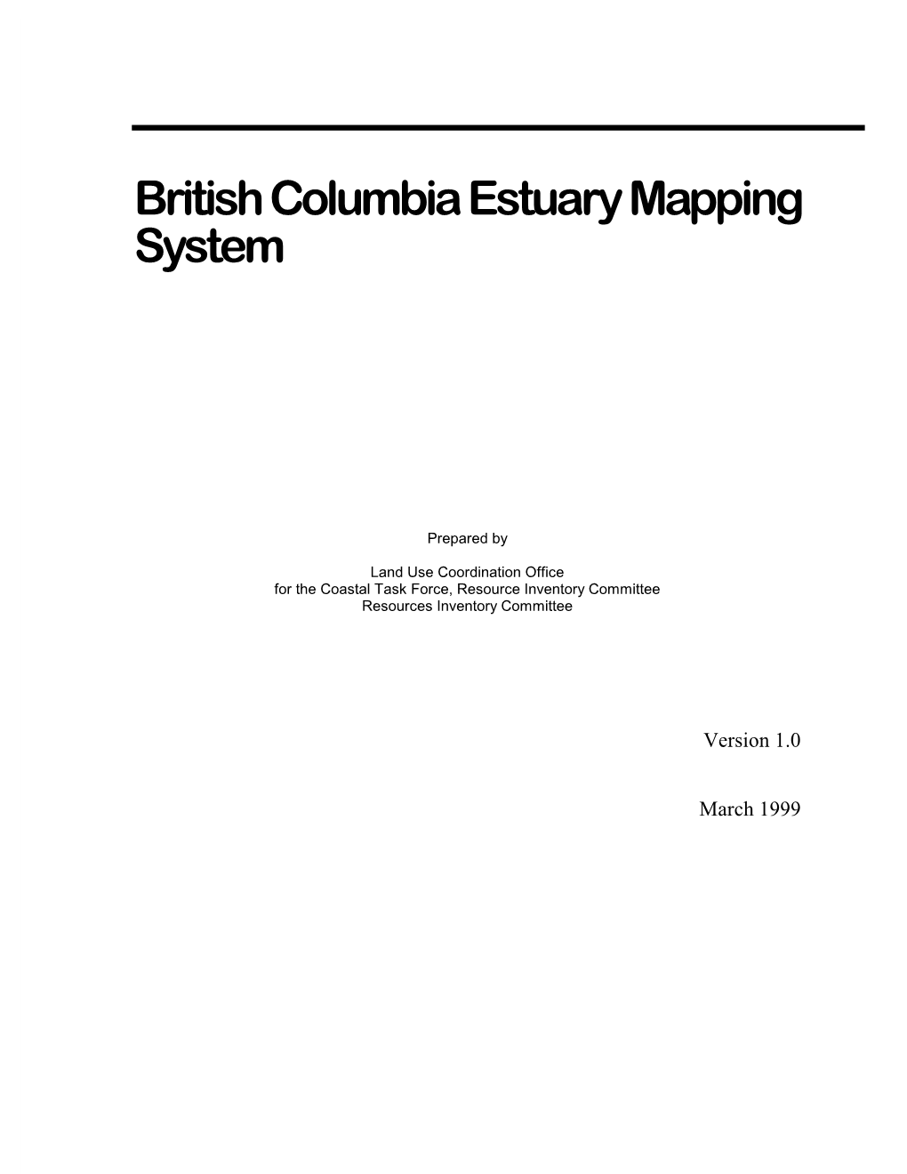 Estuary Mapping System [Computer File]