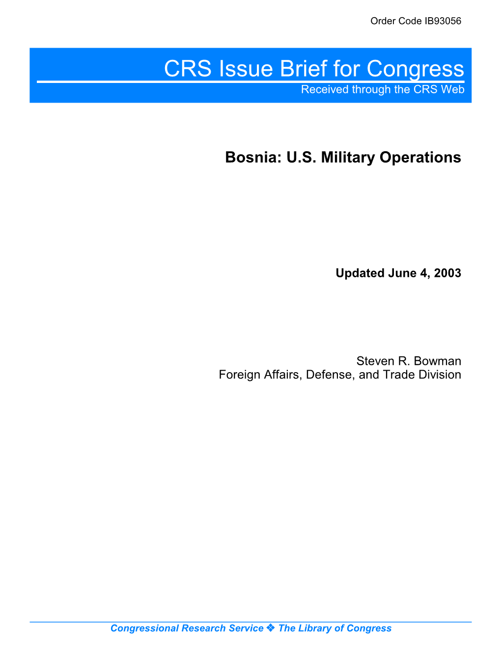 US Military Operations