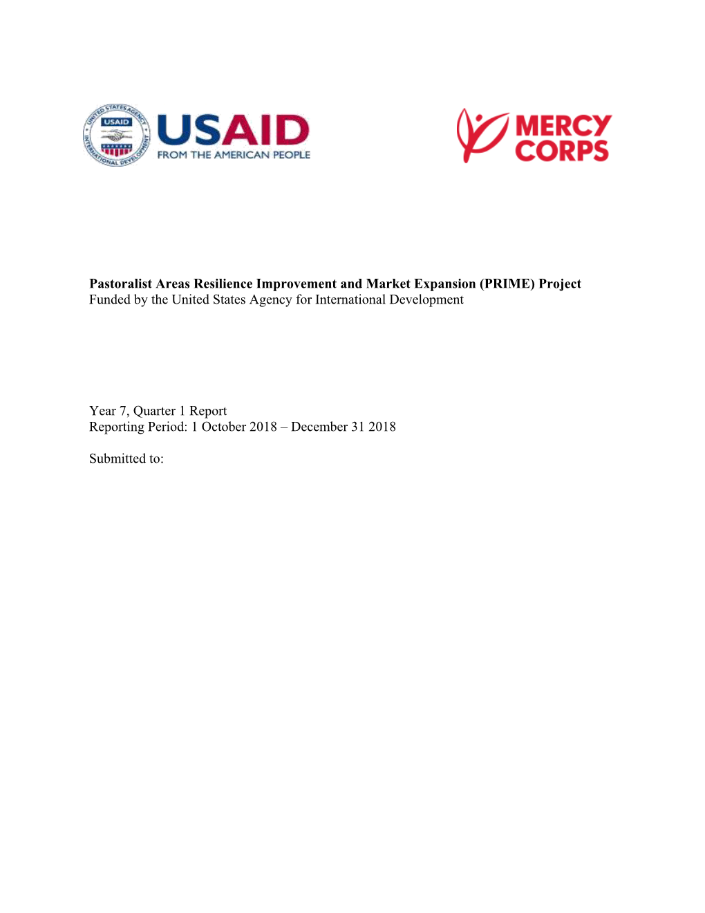 Pastoralist Areas Resilience Improvement and Market Expansion (PRIME) Project Funded by the United States Agency for International Development