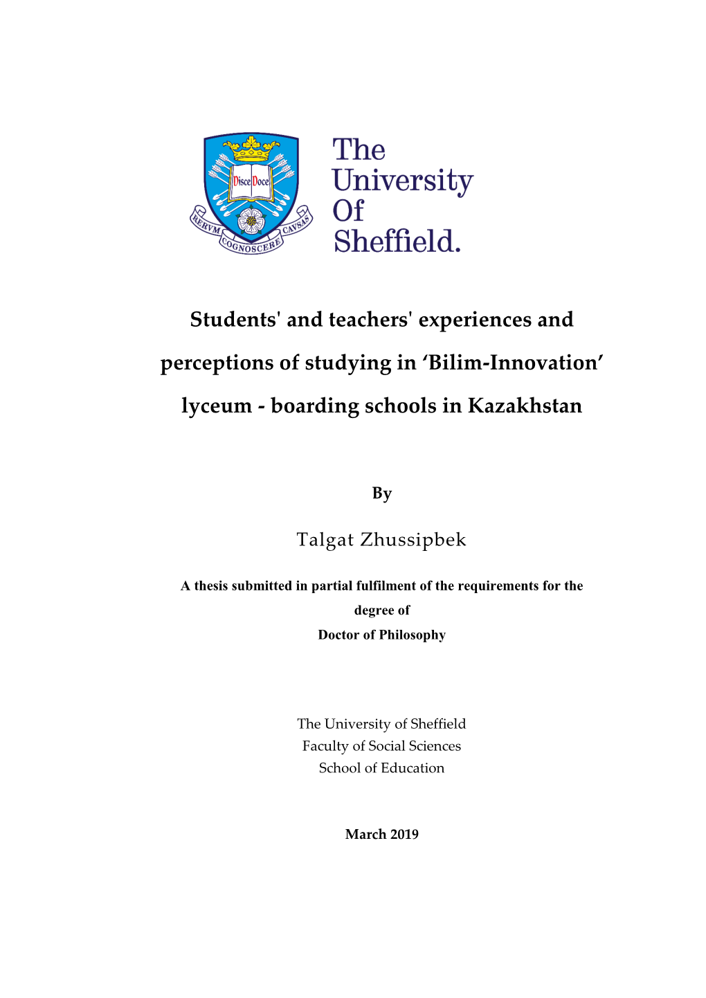 Students' and Teachers' Experiences and Perceptions of Studying in Bils
