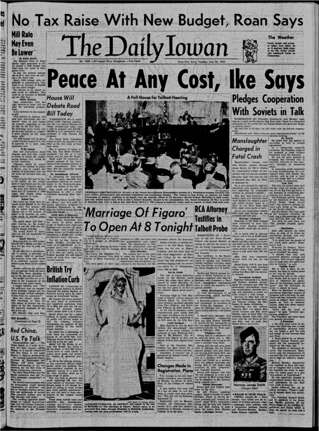 Daily Iowan (Iowa City, Iowa), 1955-07-26