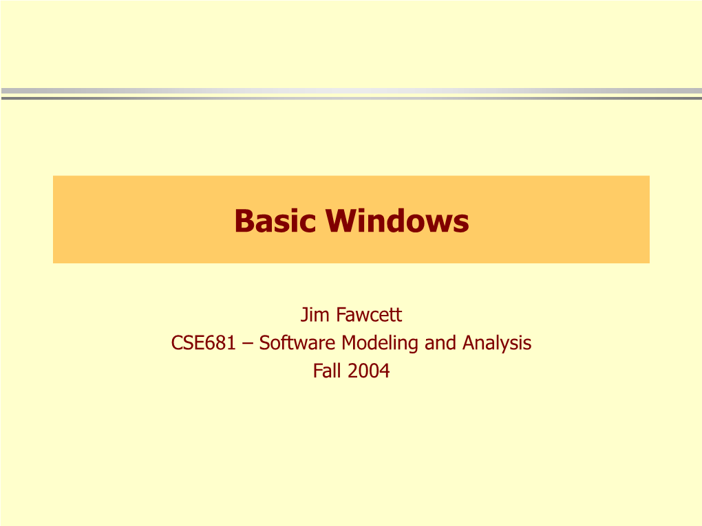 Basic Windows