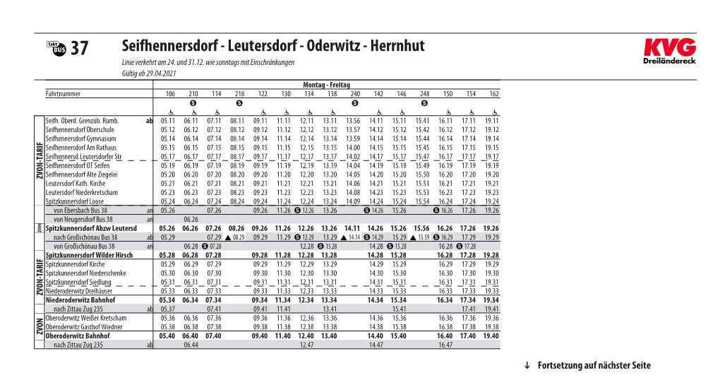 Seifhennersdorf - Leutersdorf - Oderwitz - Herrnhut Linie Verkehrt Am 24