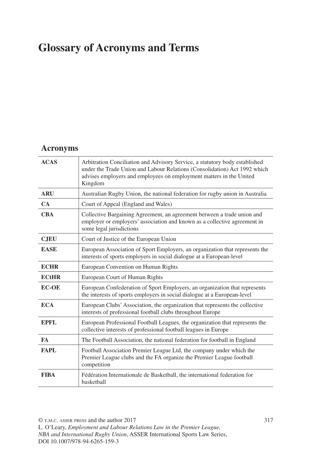 Glossary of Acronyms and Terms