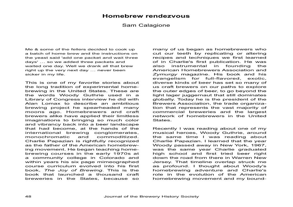 Homebrew Rendezvous