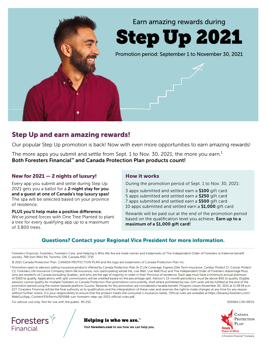 Step up 2021 Promotion Period: September 1 to November 30, 2021