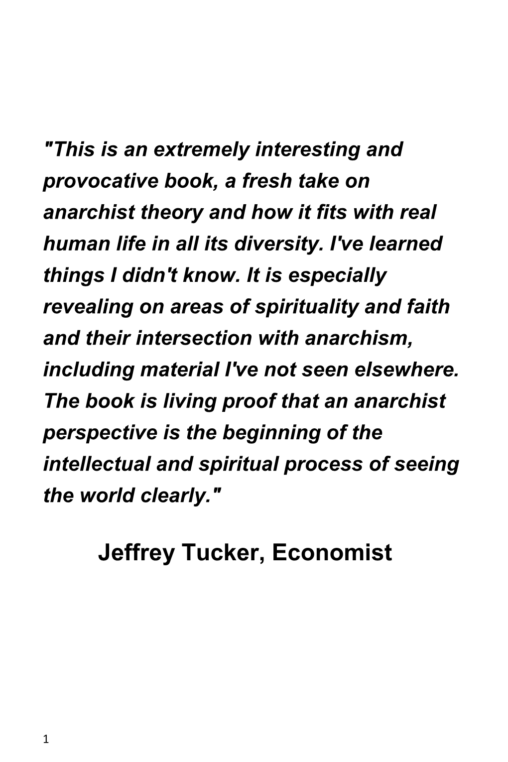 Reflections on Anarchy & Spirituality