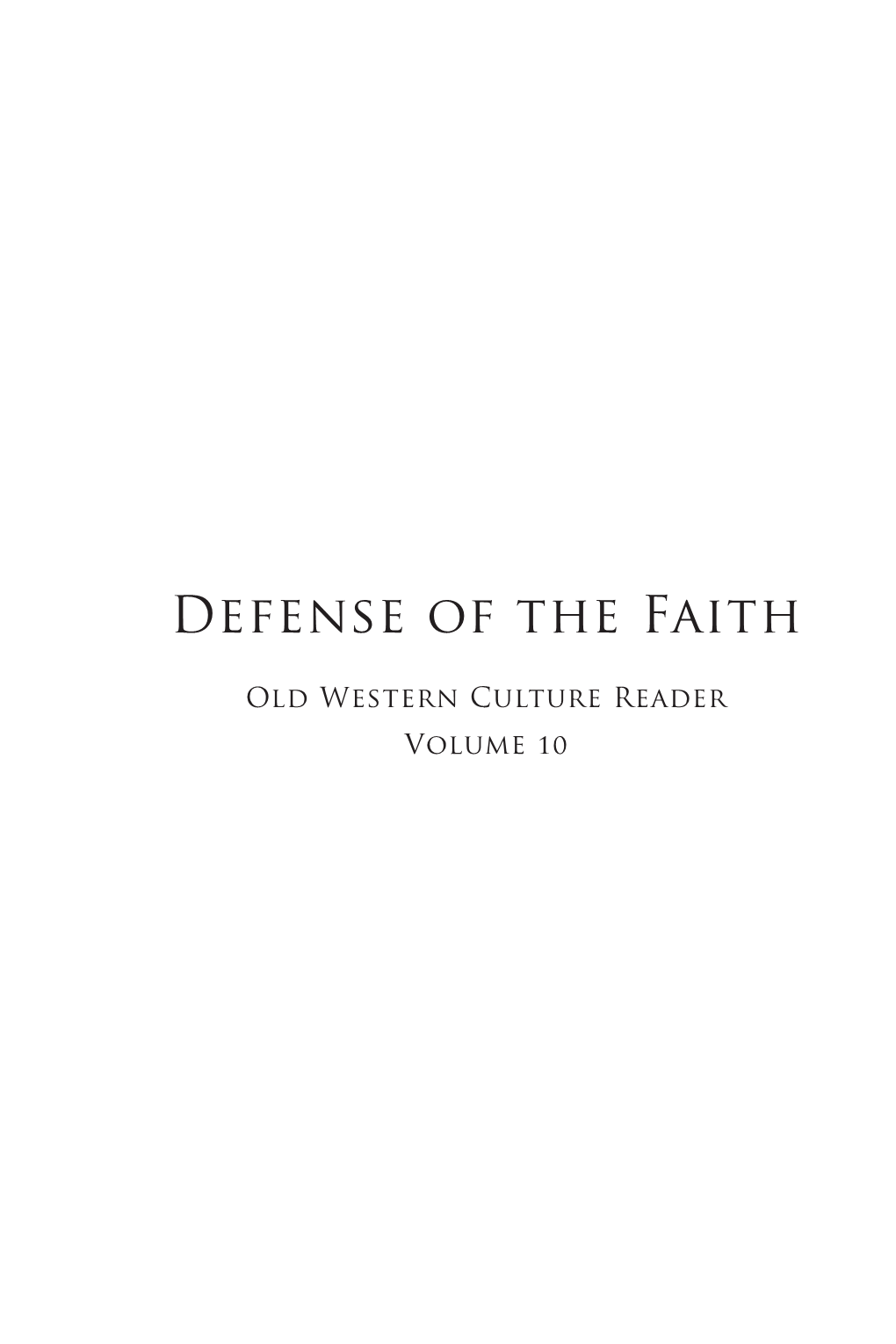 Defense of the Faith Reader DANIEL 2.0.0.Indd