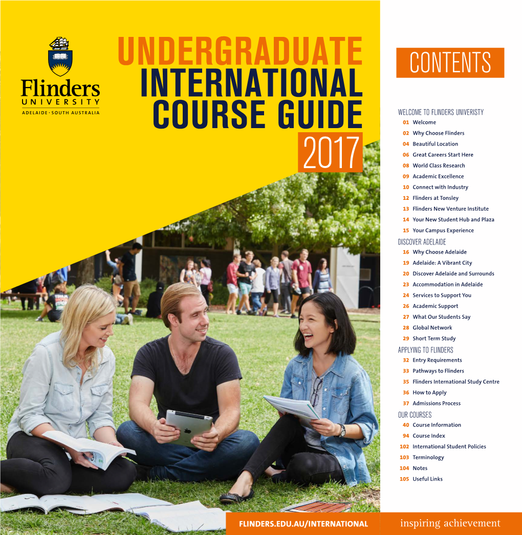 Flinders University International Undergraduate Course Guide