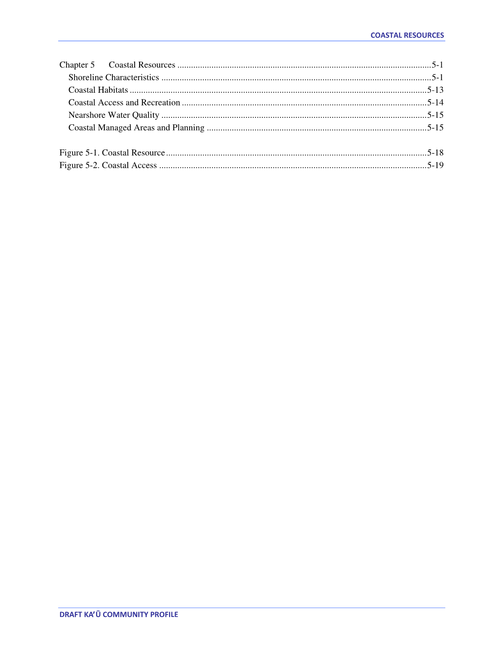 Chapter 5 Coastal Resources