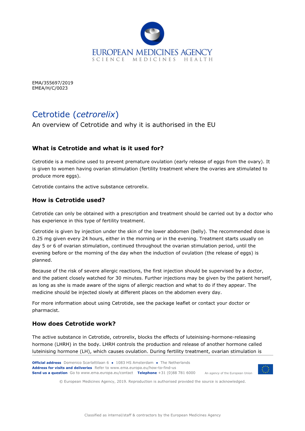 Cetrotide, INN-Cetrorelix (As Acetate)