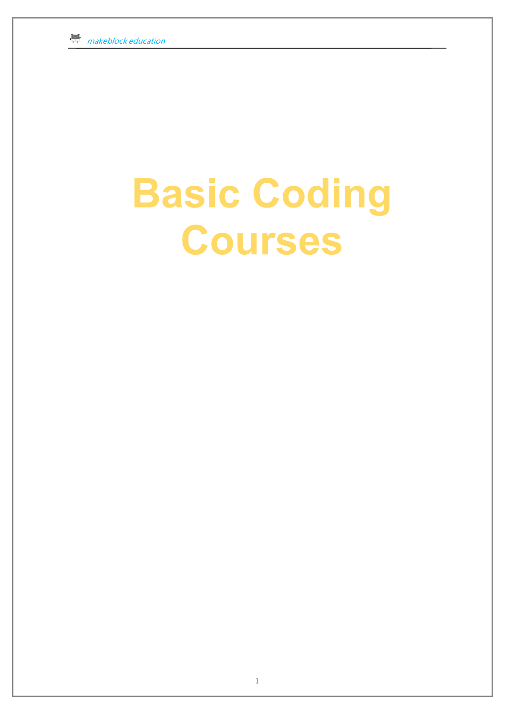 Basic Coding Courses
