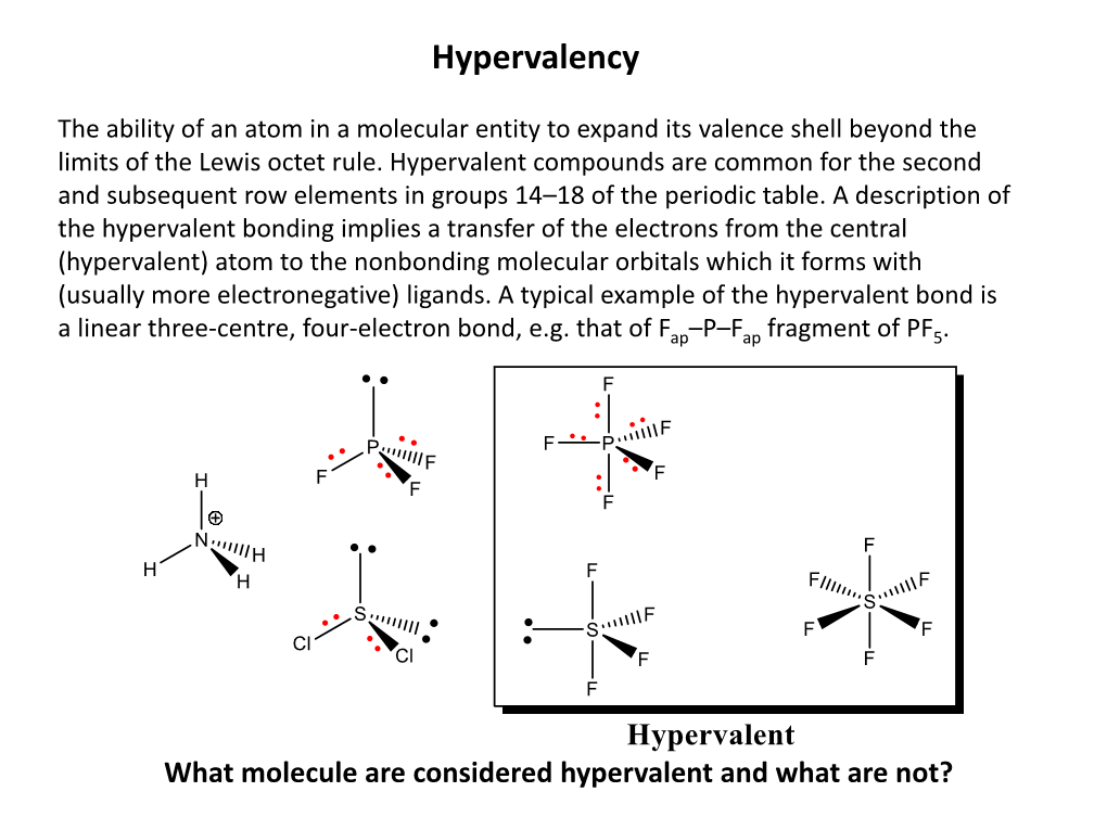 Hypervalency