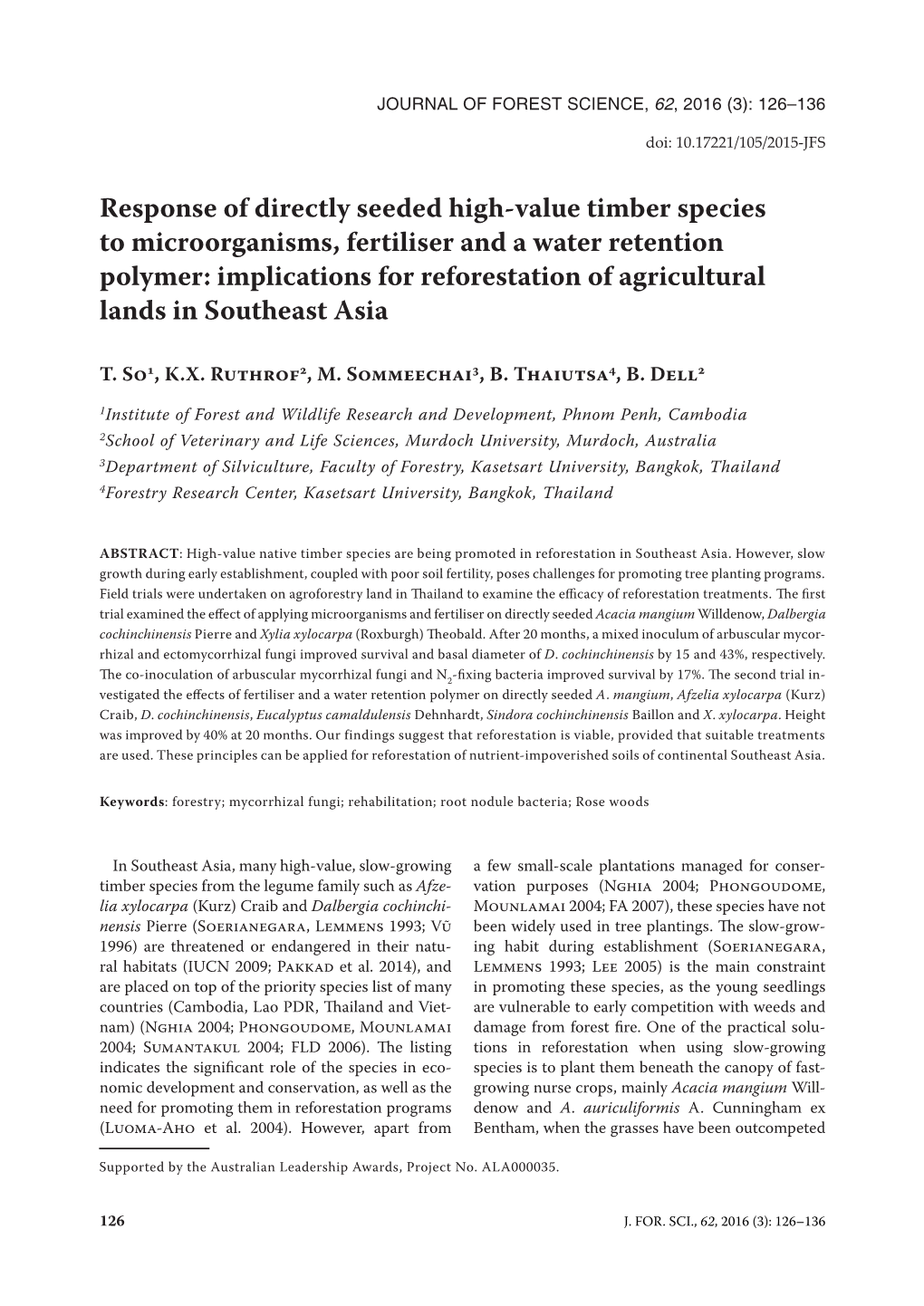 Response of Directly Seeded High-Value Timber Species To