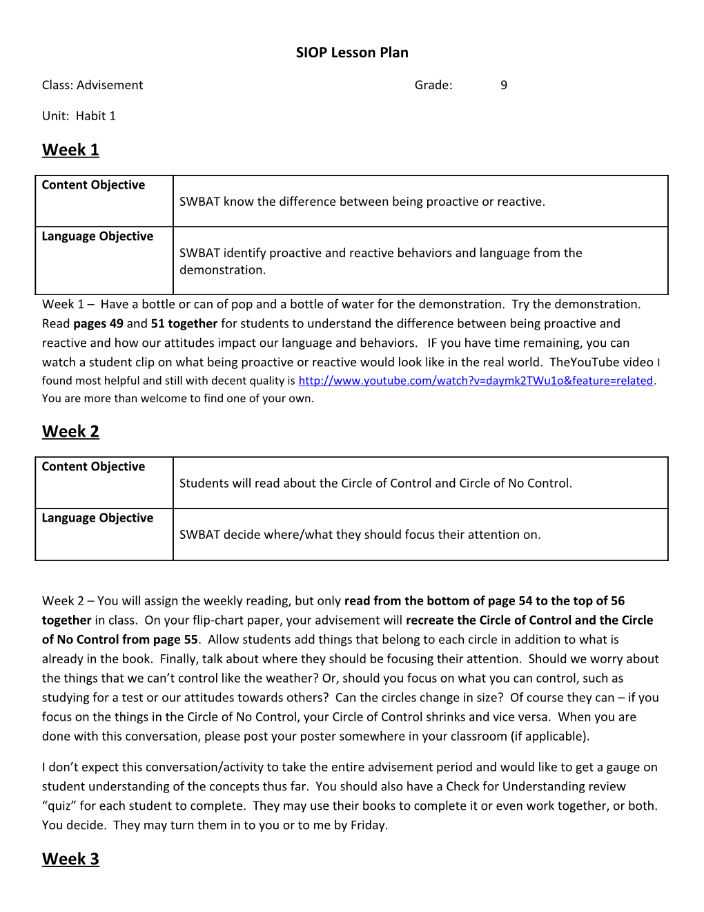 SIOP Lesson Plan s6