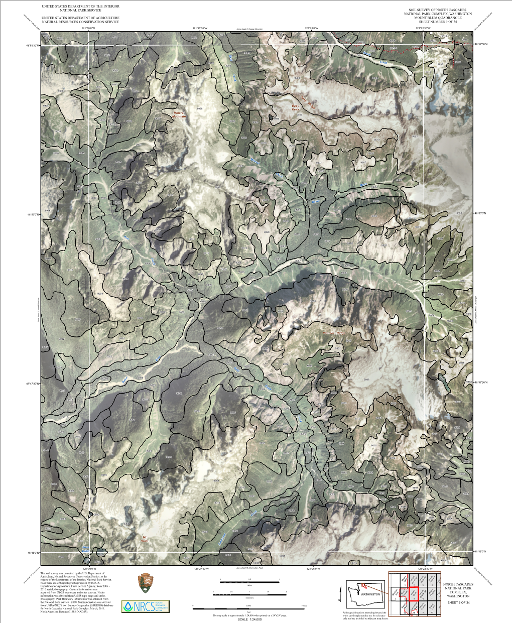Detailed Map Sheet; Soil Survey of North Cascades National Park Complex, Washington