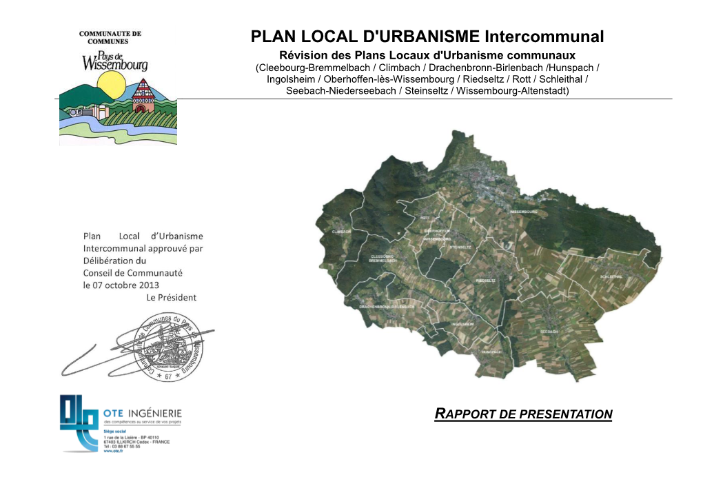 PLAN LOCAL D'urbanisme Intercommunal