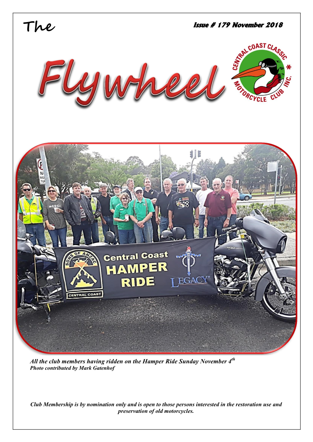Issue # 179 November 2018 All the Club Members Having Ridden on The
