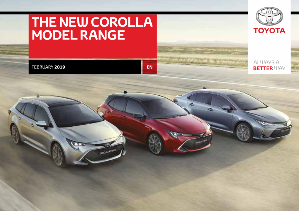 The New Corolla Model Range