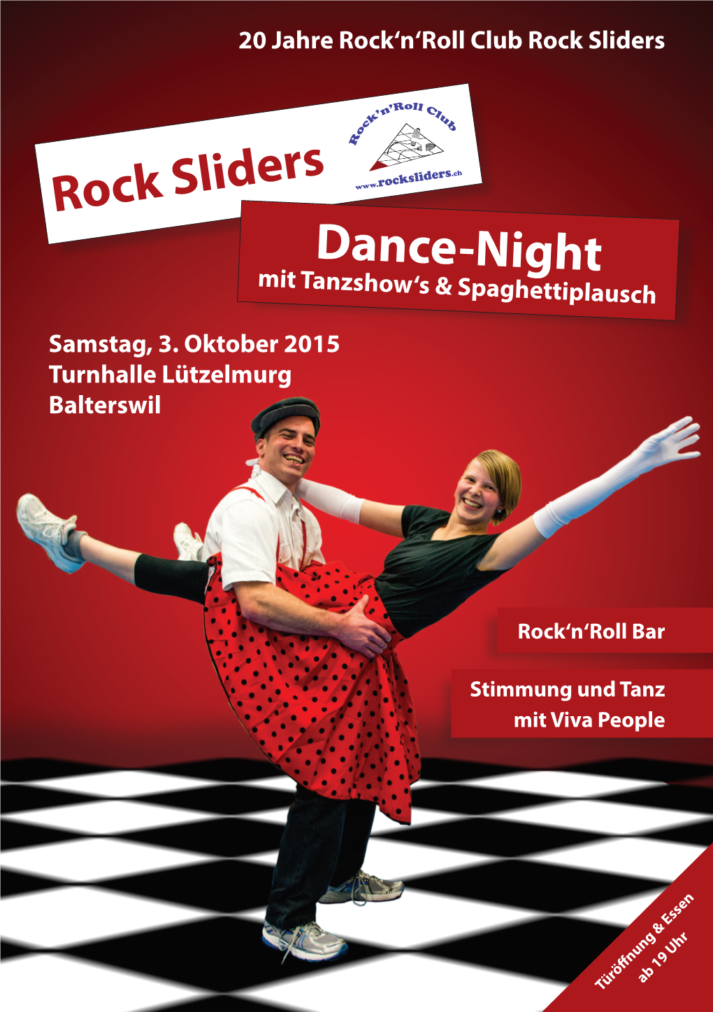 Rock Sliders Dance-Night Mit Tanzshow‘S & Spaghettiplausch