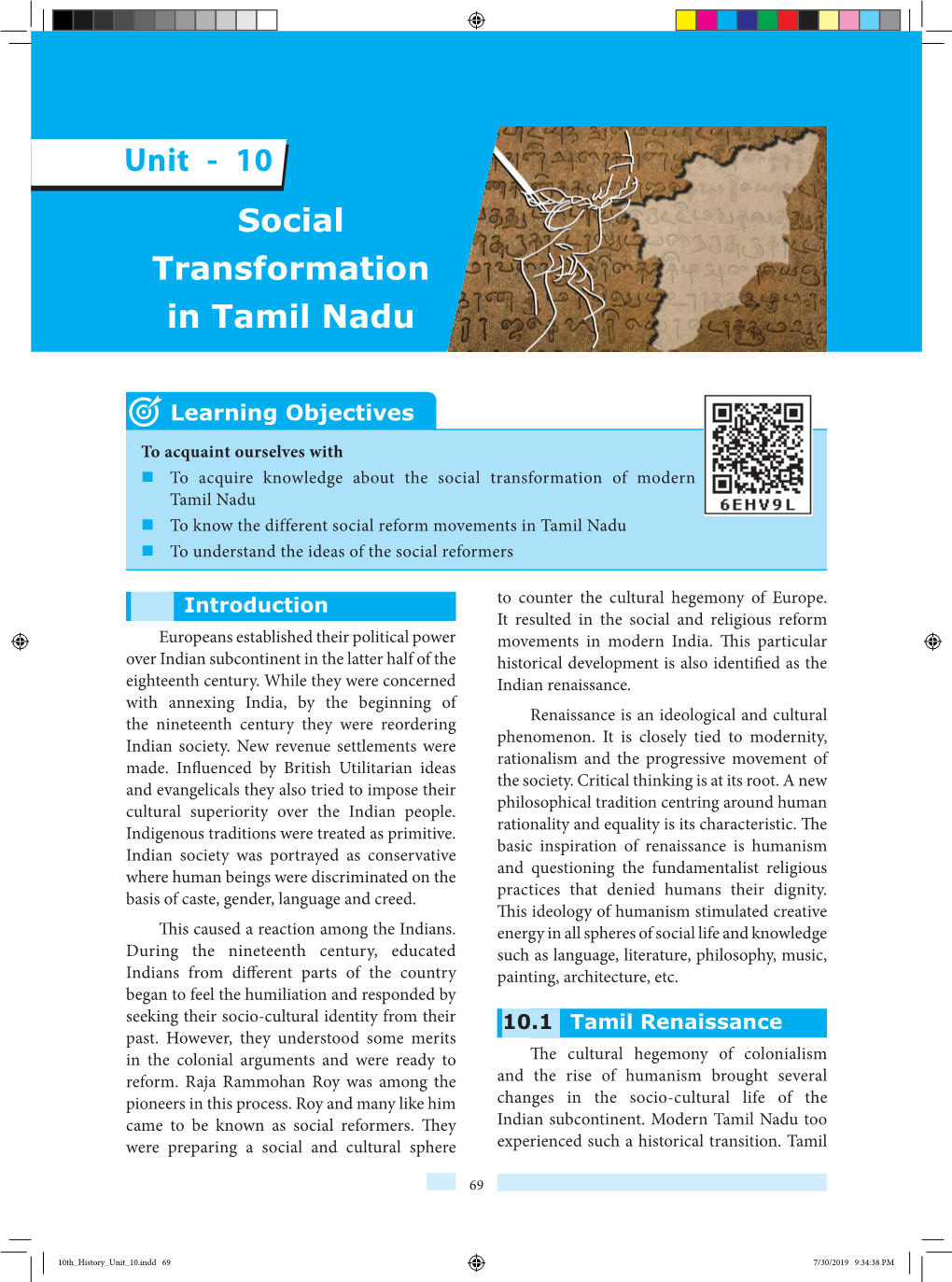 Unit - 10 Social Transformation in Tamil Nadu