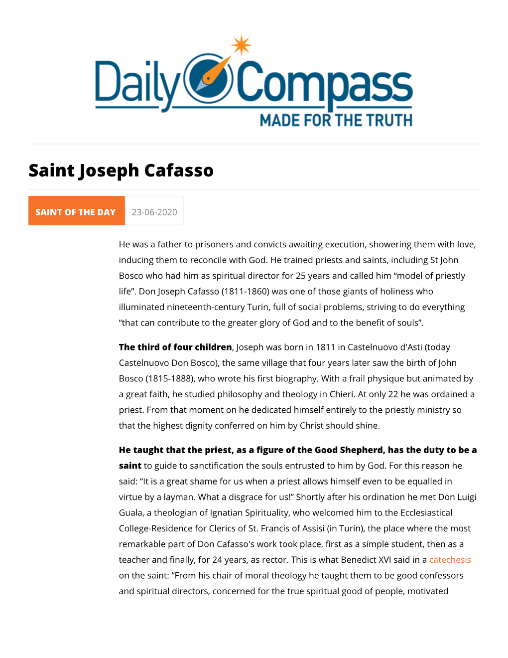 Saint Joseph Cafasso