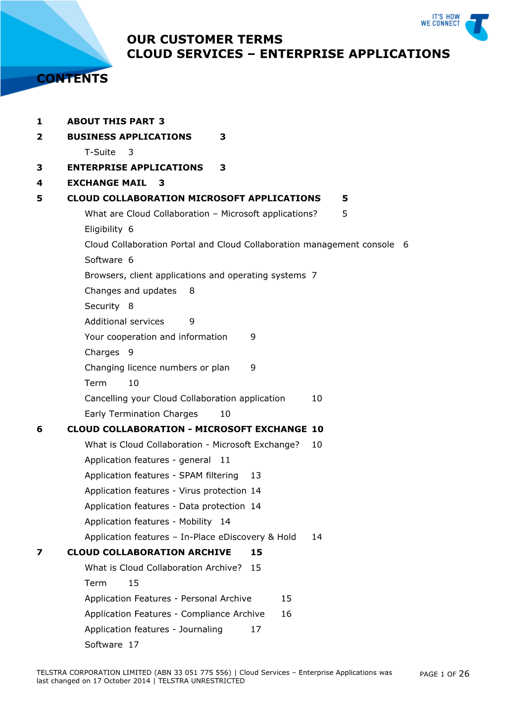 Telstra Cloud Services - Part C - Saas