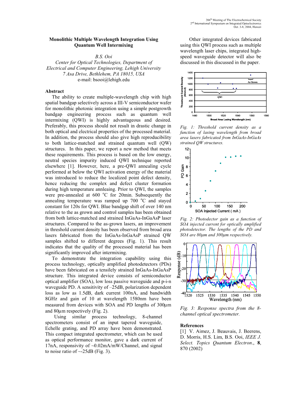 Multiple Wavelength Integration Using Quantum Well Intermixing