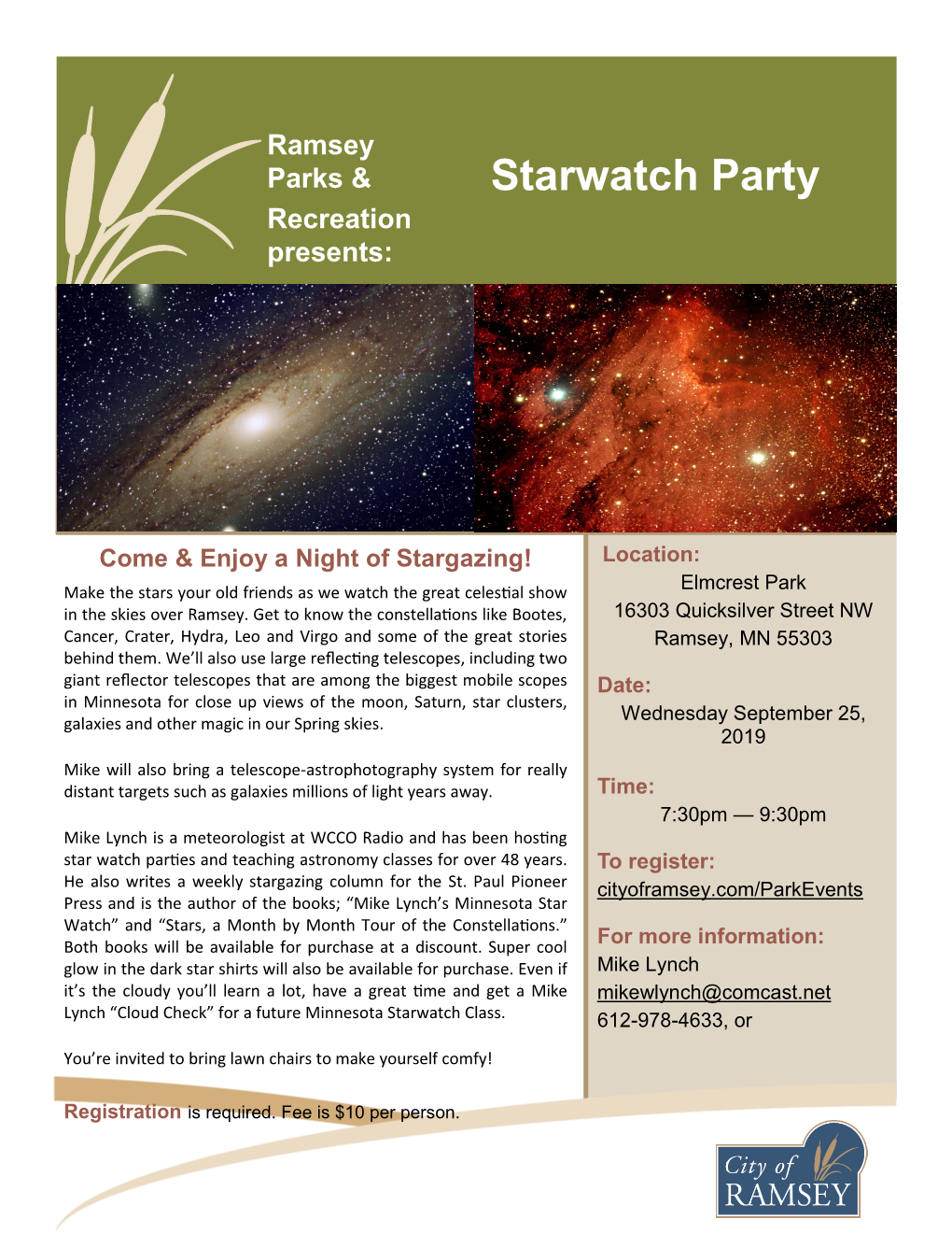 Starwatch Party Recreation Presents