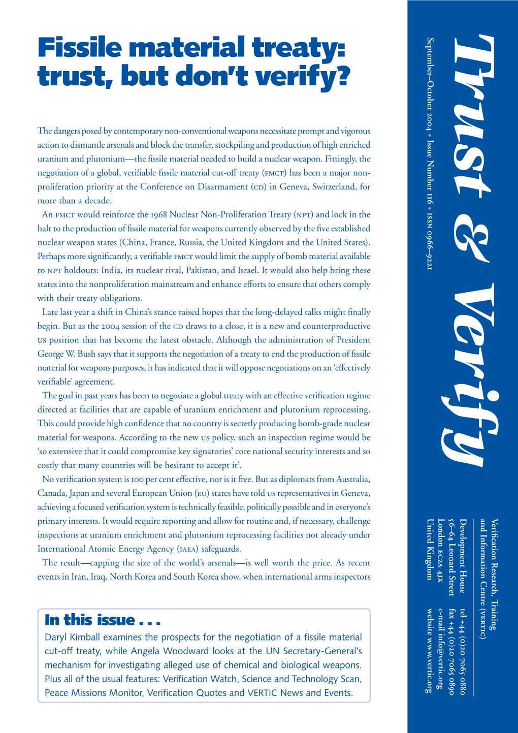 Issue No. 116, September–October 2004