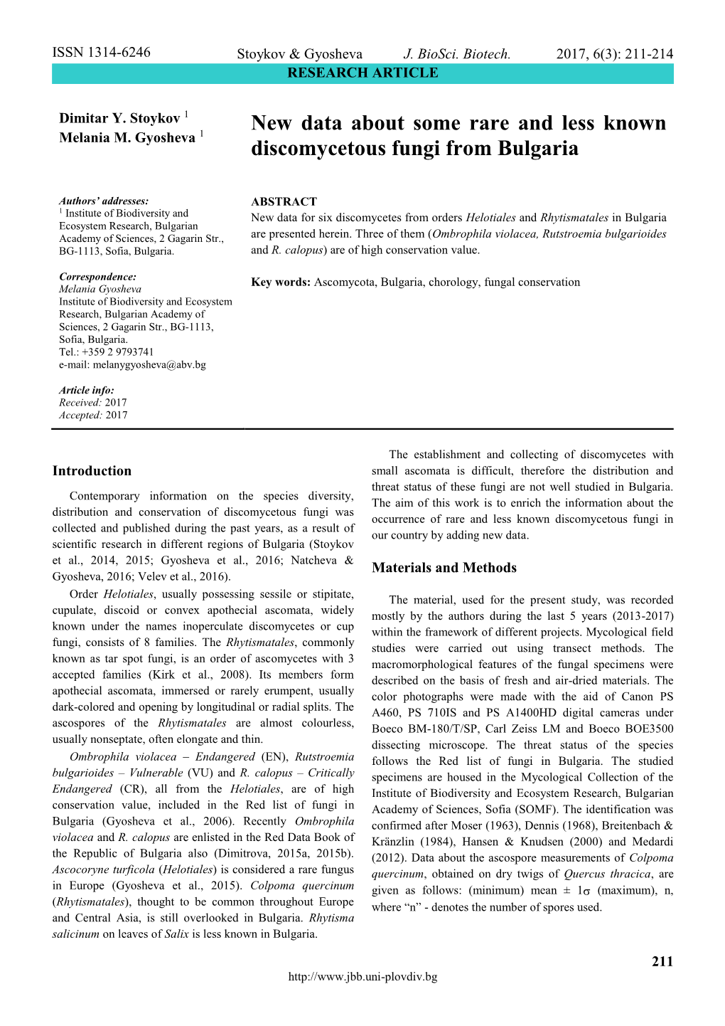 New Data About Some Rare and Less Known Discomycetous Fungi From