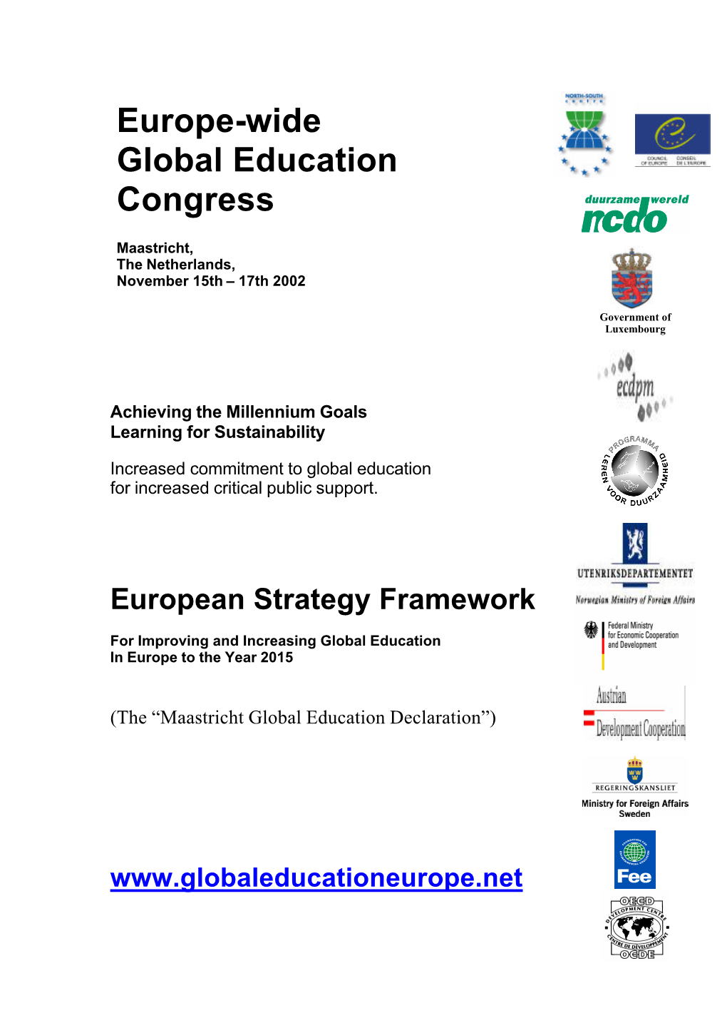The Maastricht Global Education Declaration