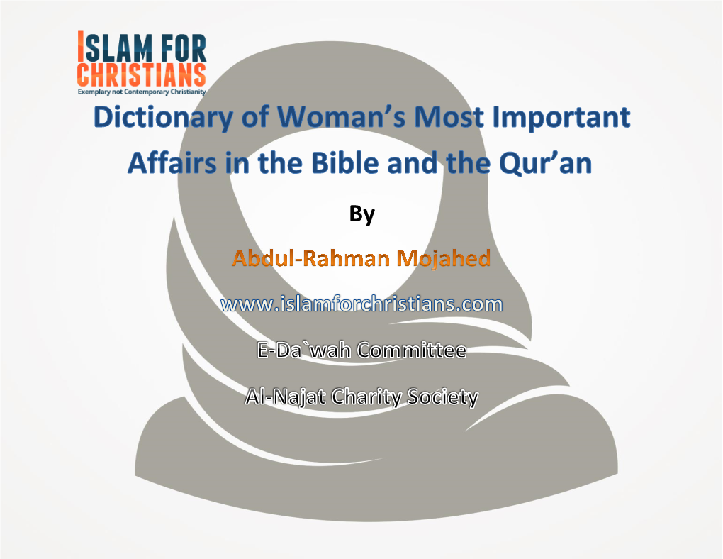 Dictionary of Woman's Most Important Affairs in the Bible and the Quran |
